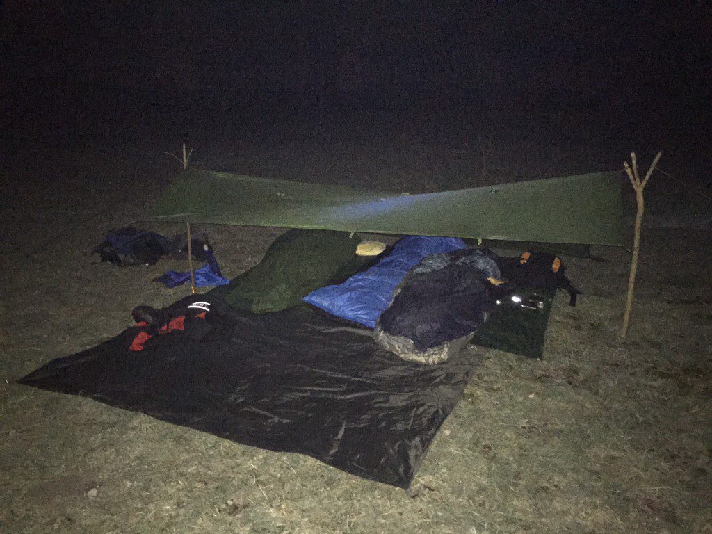 Camp complete with whisky drinking porch